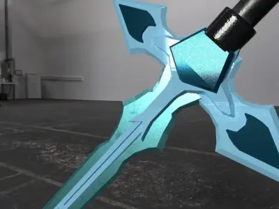 Swords - Dark Repulser and Elucidator - Sword Art Online Low-poly 3D model
