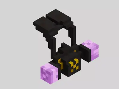 Gas mask Voxel Free low-poly 3D model