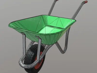 CC0 - Wheelbarrow Free low-poly 3D model
