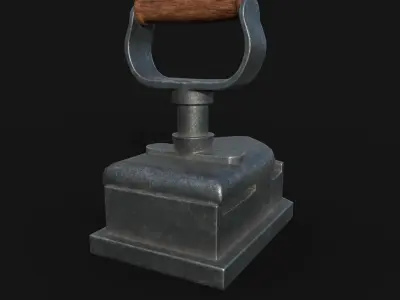 old iron Low-poly 3D model