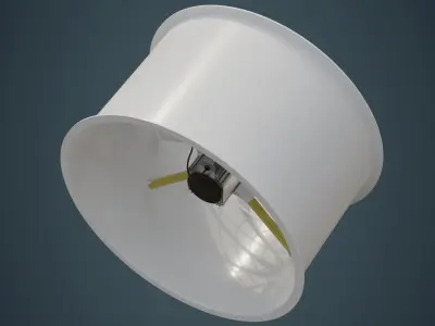 Industrial Fan 2A Low-poly 3D model