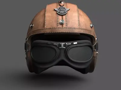 Helmet military Scifi low poly 3d model  Low-poly 3D model