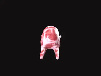 Pig V01 Low-poly 3D model
