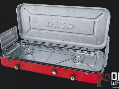 Portable Grill - PBR Game Ready Low-poly 3D model