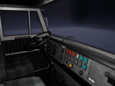 Military truck Low-poly 3D model from CGTrader - Low-poly