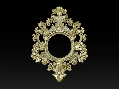   Classical carved frame 3D print model