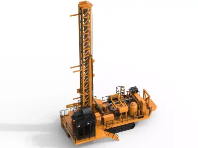 Rotary Blast hole Drill MD6310 Low-poly 3D model