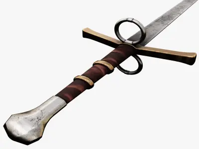 Medieval weapons Low-poly 3D model 12