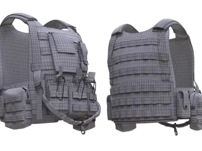Military Vest Low-poly 3D model buy