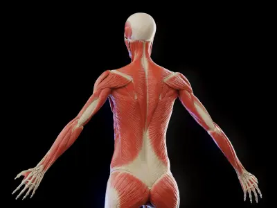 Female Muscular and Skeletal Systems 3D model