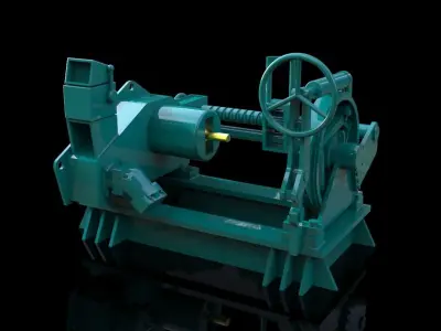 Winch for the rescue cruiser Hermann Marwede 3D print model
