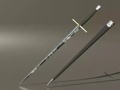 Kings Long Sword Low-poly 3D model
