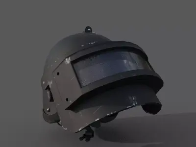 Military  helmet low poly Low-poly 3D model Low-poly 3D model