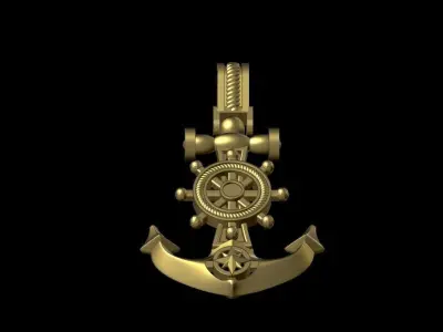 Anchor pendant 3D print model