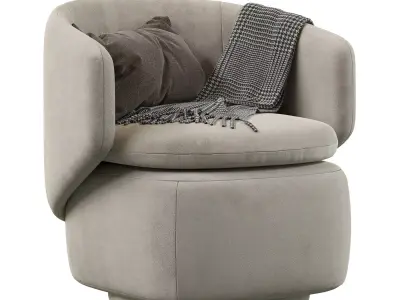 Crescent Swivel Chair 3D model