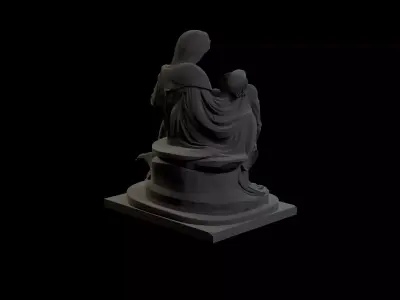 Roman Historic Marble Figure Sculpture Art Print 3D print model