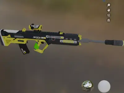 gun 6 Low-poly 3D model