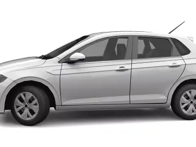 Car Compact Polo 2025 Low-poly 3D model