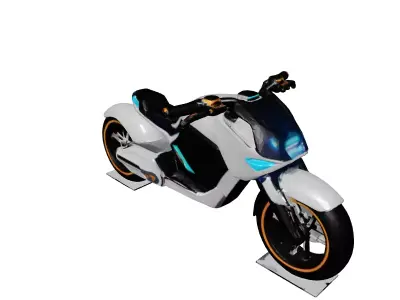 Futuristic Hoverbike Handlebar 3D Model 3D model purchase