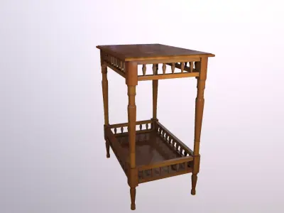 Antique End Table Low-poly 3D model