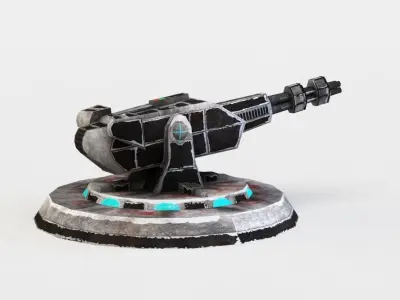 Plasma weapon Low-poly 3D model