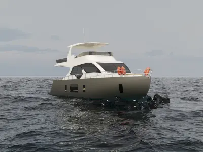 YACHT MODEL 2022 azimut 62 MODEL  3D model