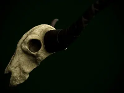Bull Skull Low-poly 3D model