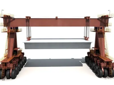 Wheeled beam lifter  3D model