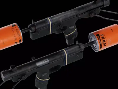 KOMMANDO-LDP RHUZI Low-poly 3D model