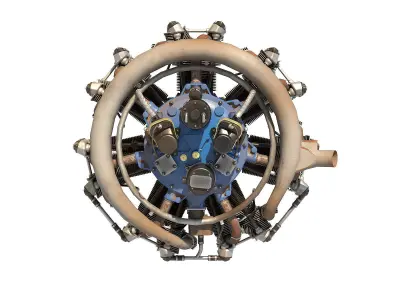 Radial Aircraft Engines  W670 3D model