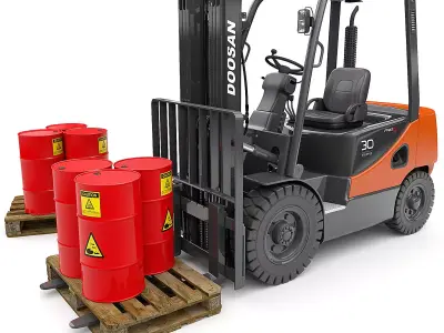 Forklift Doosan D30s 3D model
