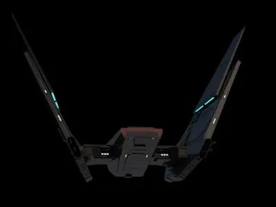 Kylo Ren Command Shuttle Free low-poly 3D model