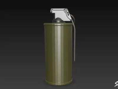Smoke Grenade Low-poly 3D model