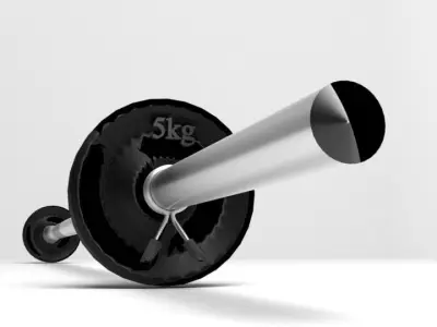 Barbell Adjustable 5kg 3D model