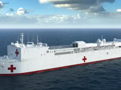 USNS Mercy T AH 19 Hospital Ship 3D model
