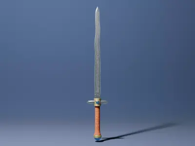 Crystal Long Sword 3D model