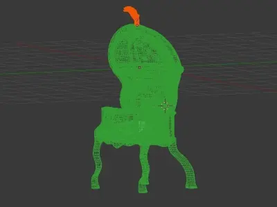 Gothic chair  3D model purchase