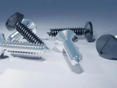 Stainless Steel Screw 3D model
