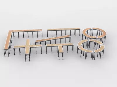 Sidewalk  System set 3D model