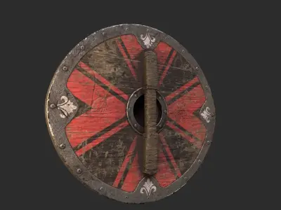Viking Shield 3D modeling Low-poly 3D model
