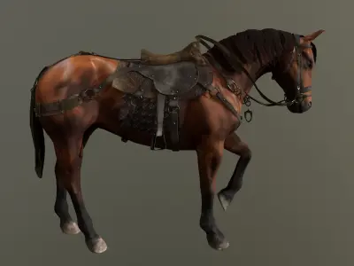 Medieval Horse 3D model