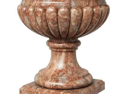 Large Louis Xiv Porta Santa Rara Marble Urn 3D model