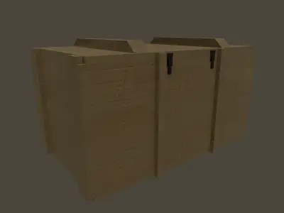 Military Ammo Crate Low-poly 3D model