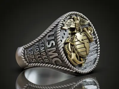 Ring United States Marine Corps 3D print model
