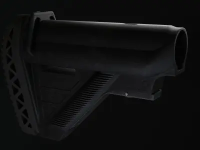 HK416 Factory German E2 Rear Stock Low-poly 3D model