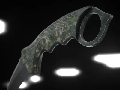 3D Karambit - 6 COLORS Low-poly 3D model