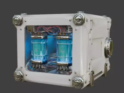 Realistic Sci-Fi Modular Power Core 3D Model Low-poly 3D model
