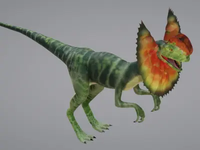 Dilophosaurus dinosaur 3D model buy
