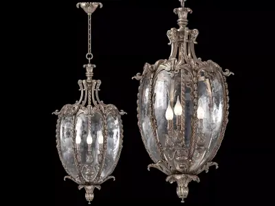 A GILT BRONZE HALL LANTERN 3D model