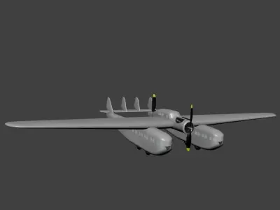 Bleriot 125 Low-poly 3D model